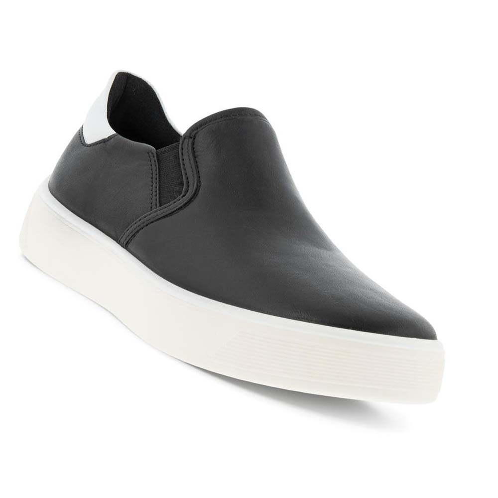 Women's Ecco Street Tray W Slip-on Casual Shoes Black | USA 93BEX